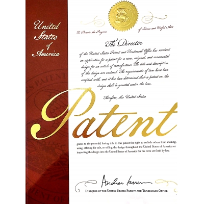 美国外观专利证书